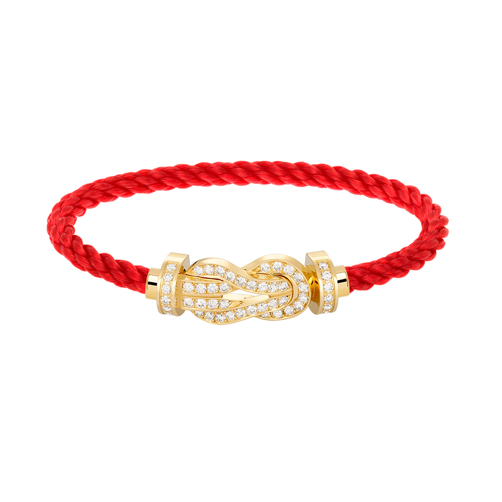 TimiCHANCE LARGE 8 FIGURE BUCKLE FULLDIAMOND BRACELET GOLD