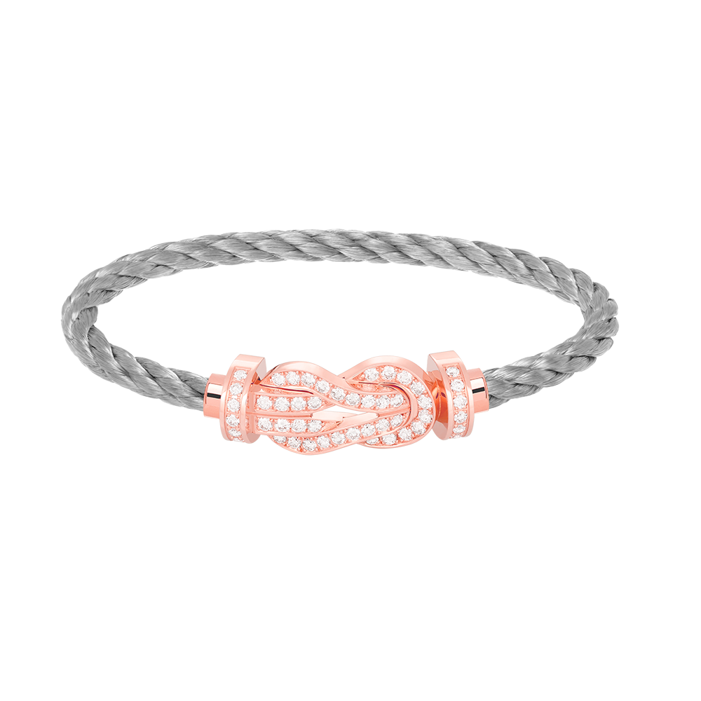 TimiCHANCE LARGE 8 FIGURE BUCKLE FULL DIAMOND BRACELET ROSE GOLD