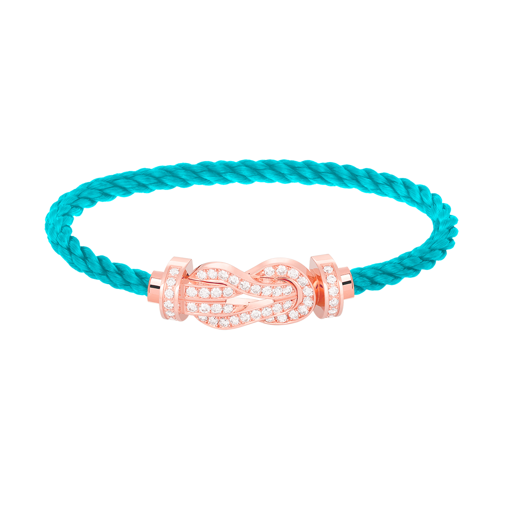 TimiCHANCE LARGE 8 FIGURE BUCKLE FULL DIAMOND BRACELET ROSE GOLD