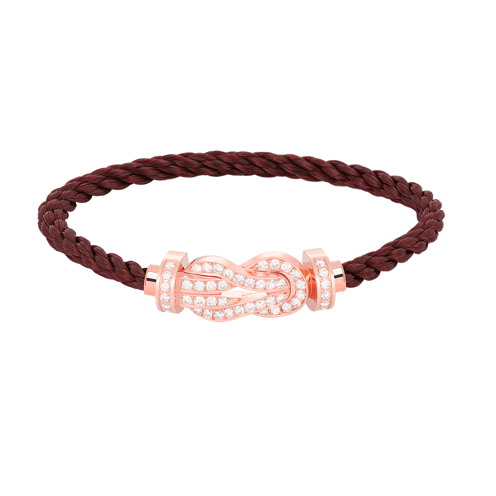 TimiCHANCE LARGE 8 FIGURE BUCKLE FULL DIAMOND BRACELET ROSE GOLD