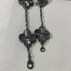 [Timi]New CLOVER 5 MOTIF BLACK BRACELET