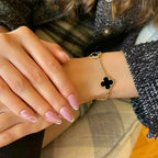 [Timi]New  CLOVER 5 MOTIF ONYXS BRACELET COLLECTION