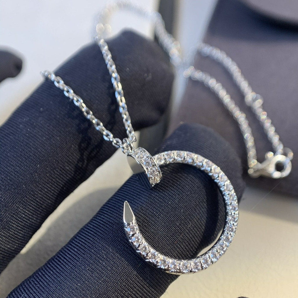 TimiJUSTE NECKLACE SILVER DIAMONDS