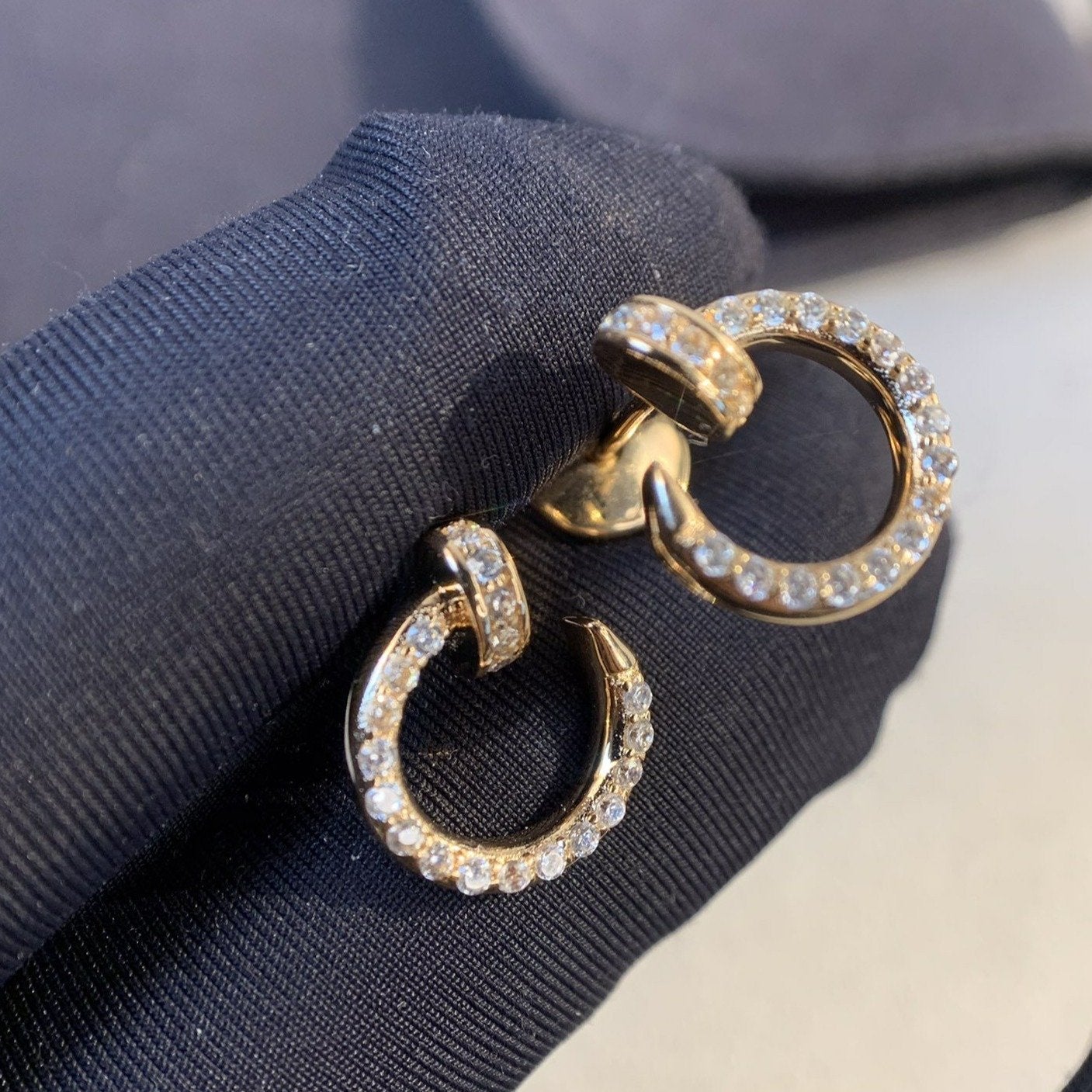 TimiJUSTE EARRINGS GOLD DIAMONDS