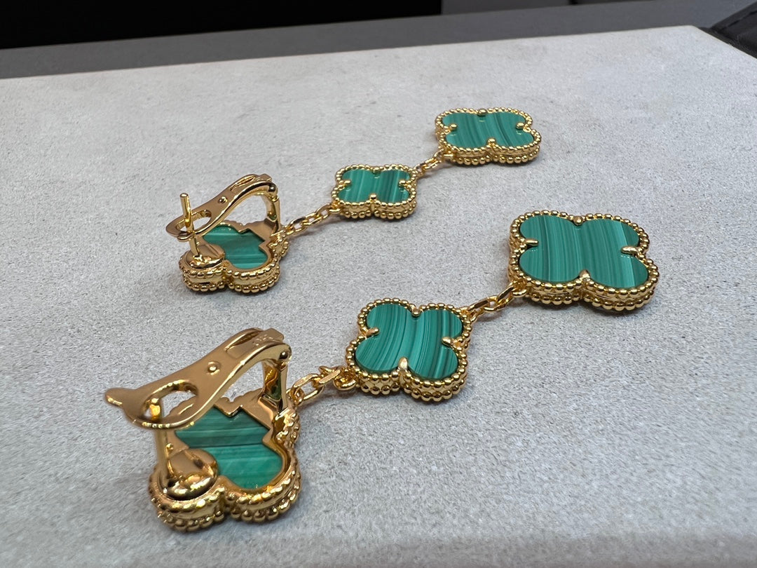 TimiCLOVER MALACHITE 3 MOTIFS GOLD