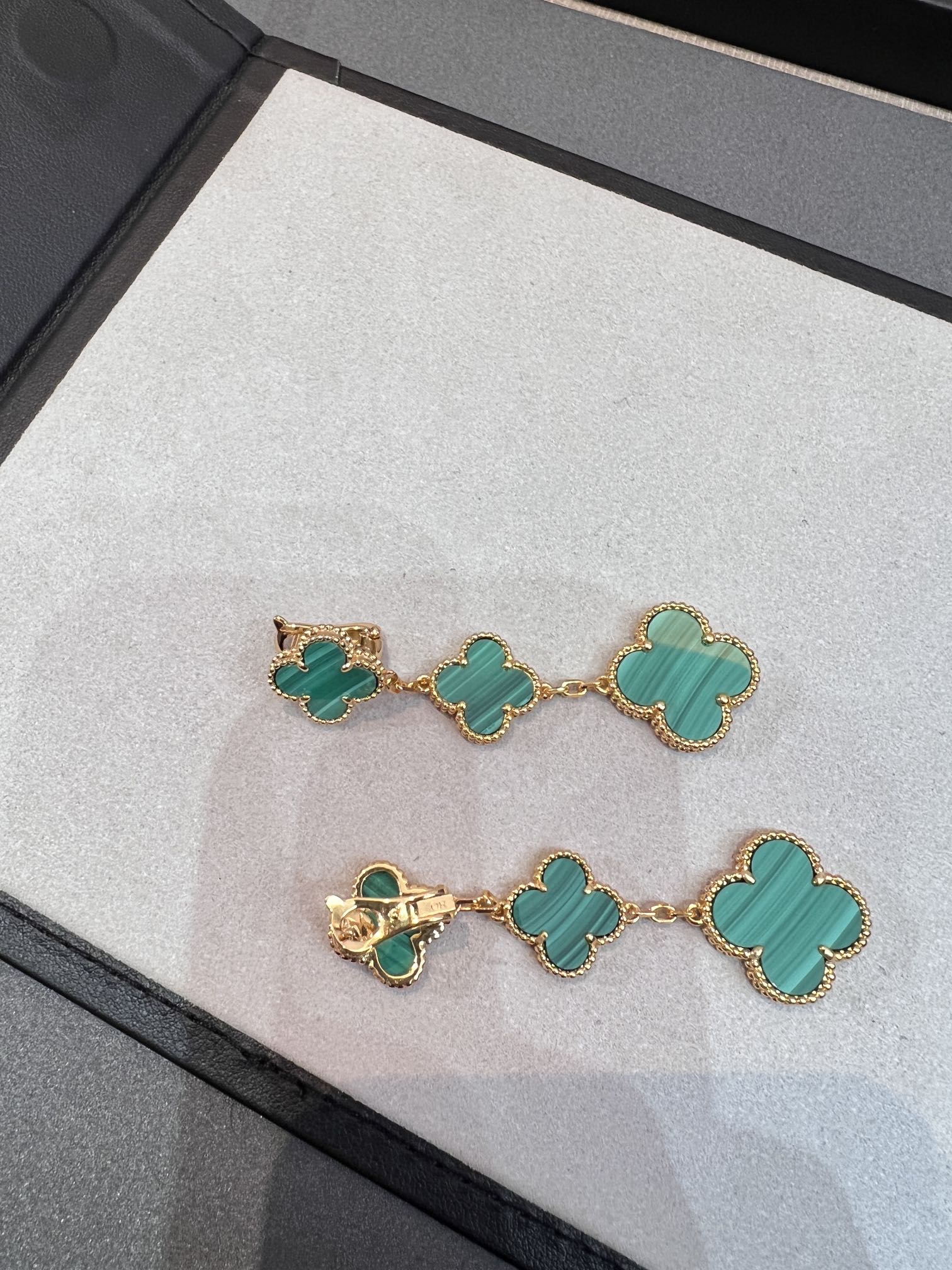 TimiCLOVER MALACHITE 3 MOTIFS GOLD