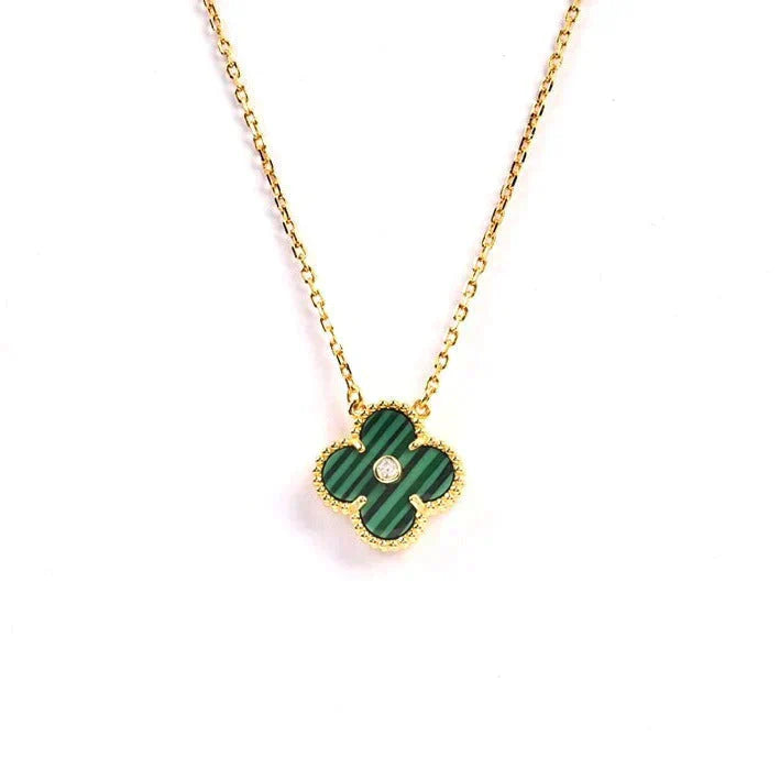 TimiCLOVER 15MM DIAMOND TURQUOISE NECKLACE