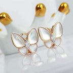 TimiBUTTERFLY MOP DIAMOND EARRINGS