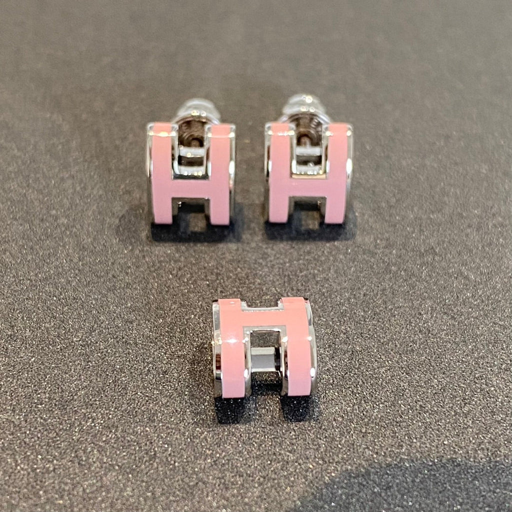TimiMINI POP H SILVER EARRINGS PINK
