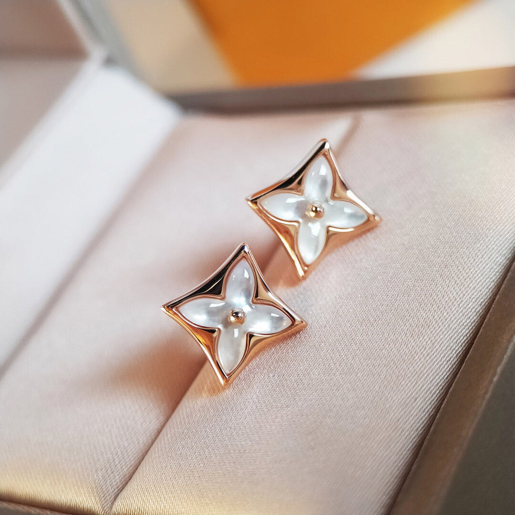 TimiSTAR MOP PINK GOLD EARRINGS