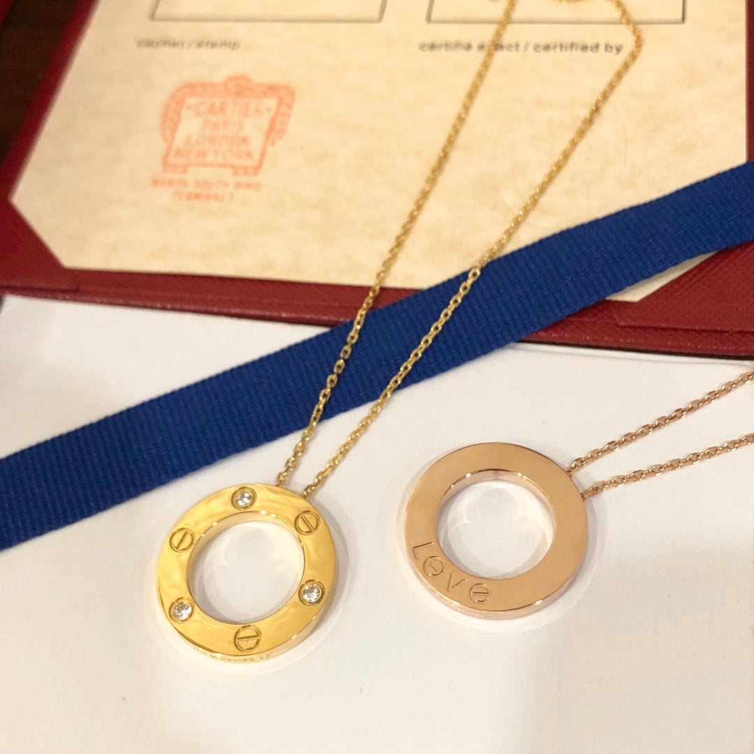 TimiLOVE NECKLACE 16MM 3 DIAMONDS