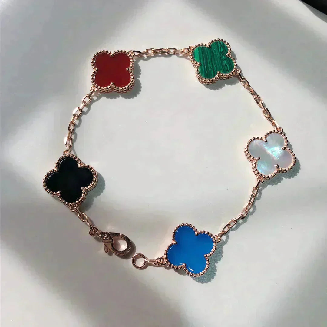 [Timi]New CLOVER 5 MOTIFS MULTICOLOR BRACELET