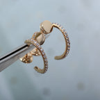 TimiJUSTE EARRINGS 12.75MM PINK GOLD DIAMOND
