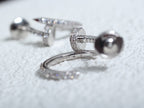 TimiJUSTE EARRINGS 12.75MM SILVER DIAMOND