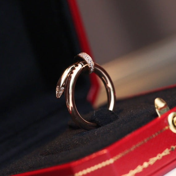 TimiJUSTE RING 2.65MM PINK GOLD DIAMOND