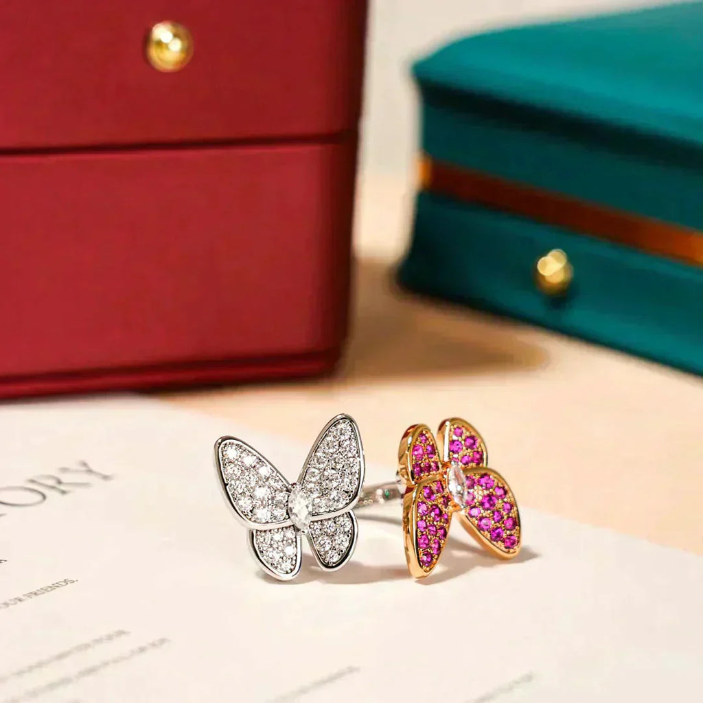 TimiTWIN BUTTERFLY DIAMOND RING