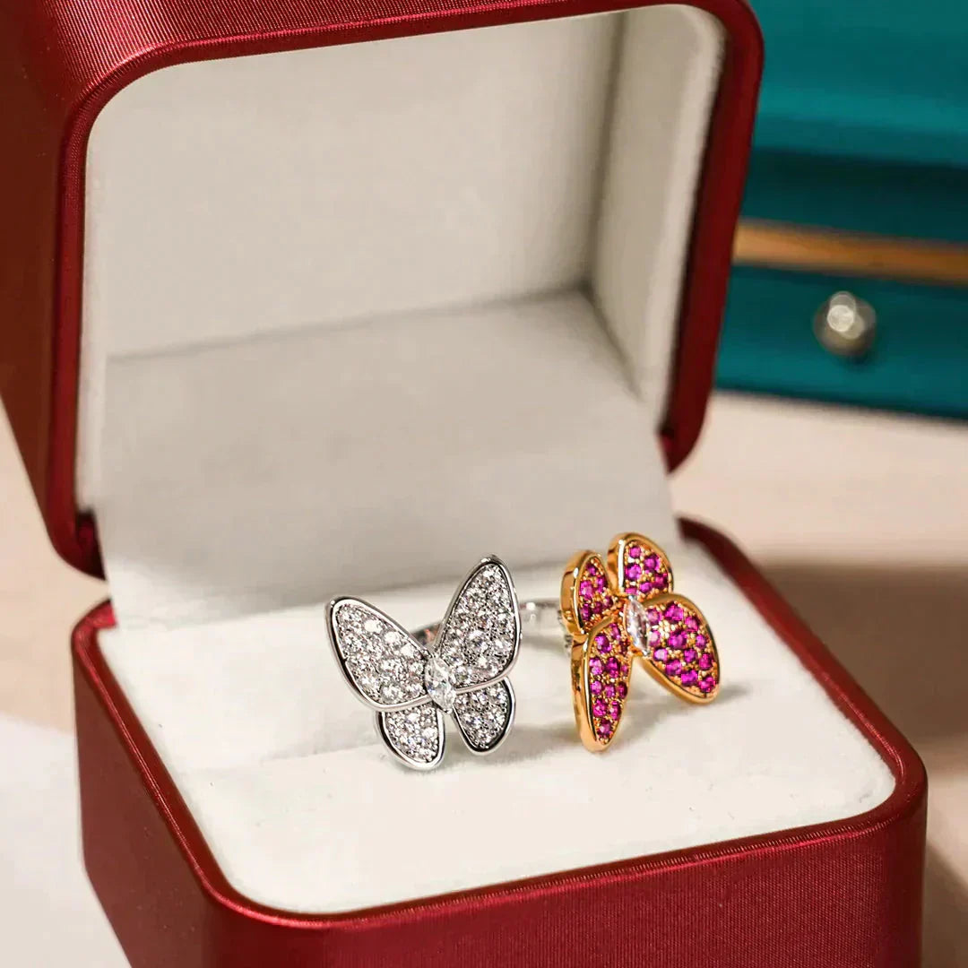 TimiTWIN BUTTERFLY DIAMOND RING