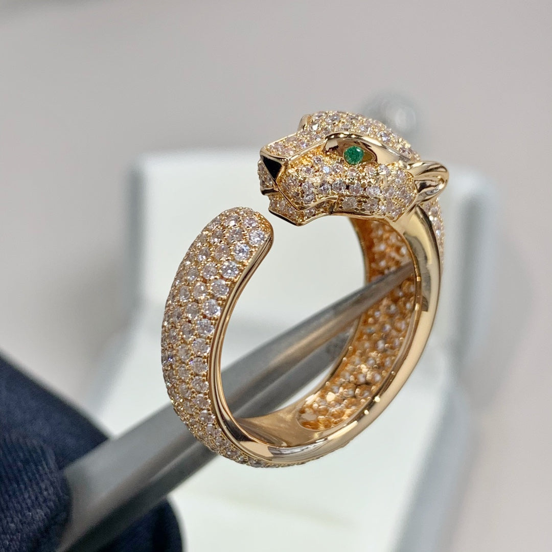 TimiPANTHERE PINK GOLD DIAMOND RING