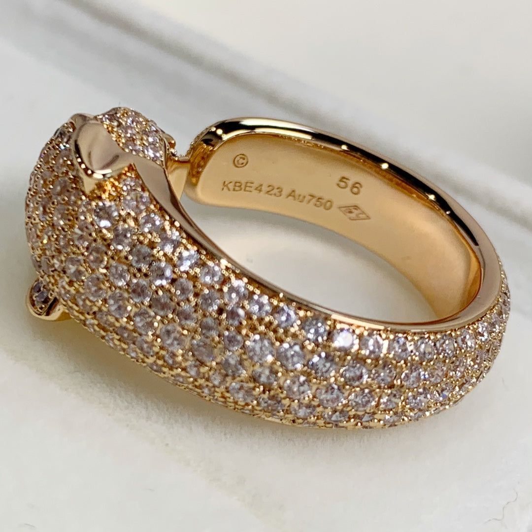 TimiPANTHERE PINK GOLD DIAMOND RING