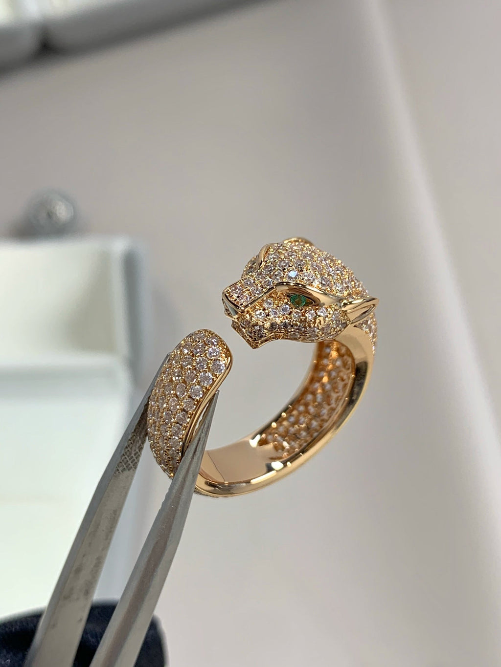 TimiPANTHERE PINK GOLD DIAMOND RING