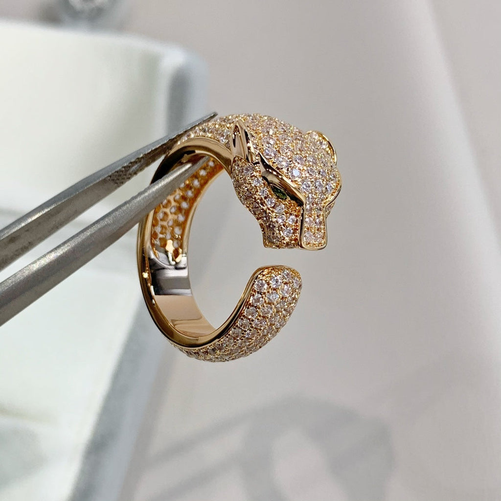 TimiPANTHERE PINK GOLD DIAMOND RING