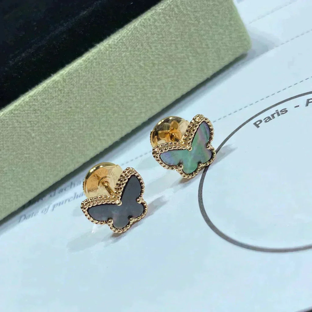 TimiBUTTERFLY DARK MOP  EARRINGS