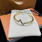 TimiVOLTE UPSITE DOWN DIAMOND GOLD OPEN BRACELET