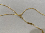 TimiCLOVER 25MM NECKLACE GOLD CARNELIAN