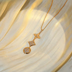 TimiSTAR AND SUN DIAMOND PINK GOLD NECKLACE