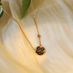 TimiSUN PEDANT PINK GOLD 1 DIAMOND NECKLACE