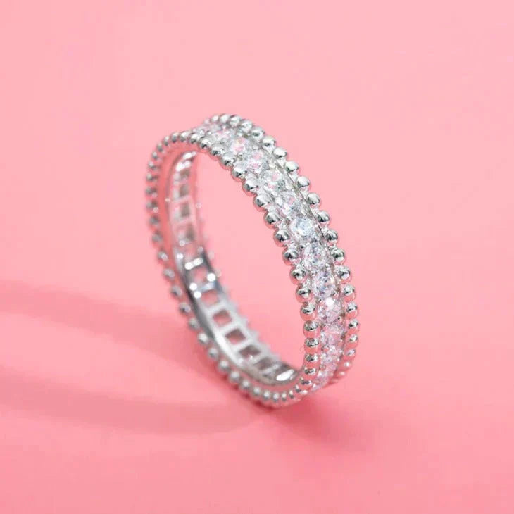 TimiPERLEE DIAMOND SILVER RING