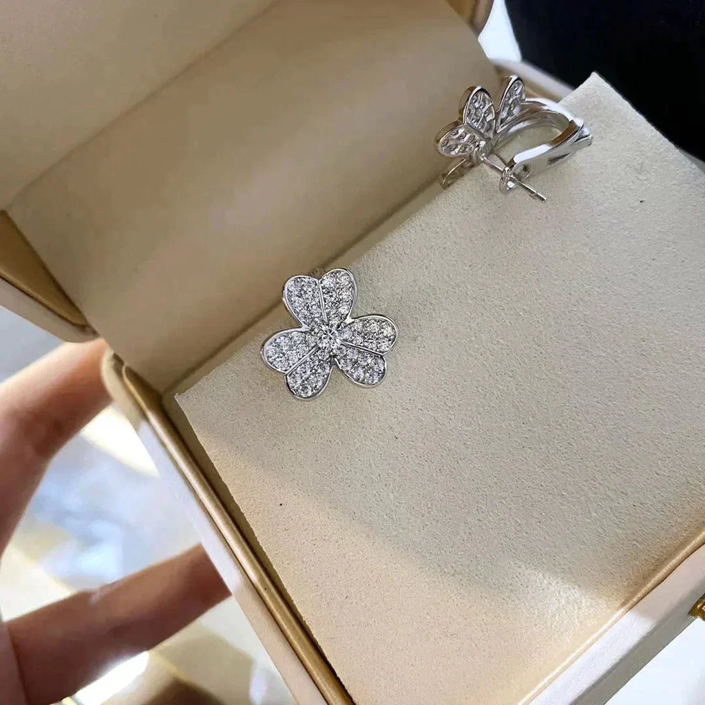 TimiCLOVER COMOS DIAMOND EARRINGS SILVER
