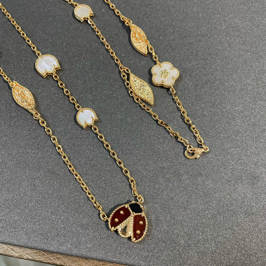 TimiLUCKY SPRING 15 MOTIFS GOLD NECKLACE