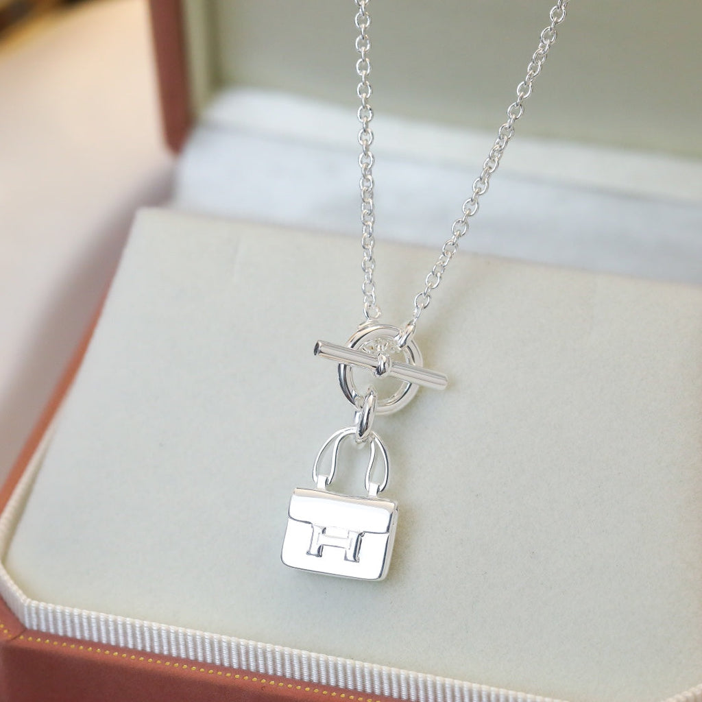 TimiPOP H PEDANT SILVER NECKLACE