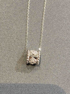 TimiPERLEE PEDANT SIVLER DIAMOND NECKLACE