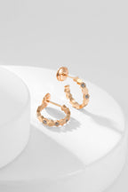 TimiBEE LOVE DIAMOND HOOP EARRINGS