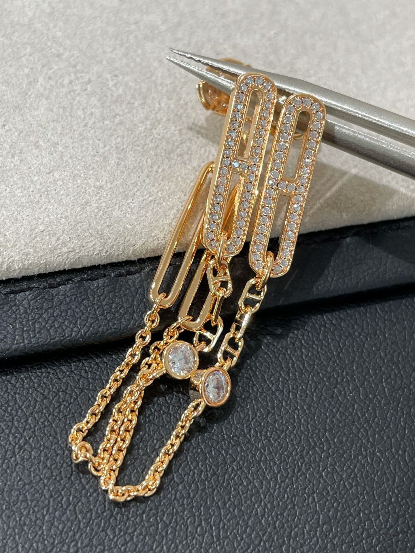 TimiCHAINE CHAOS DIAMOND DROP EARRINGS