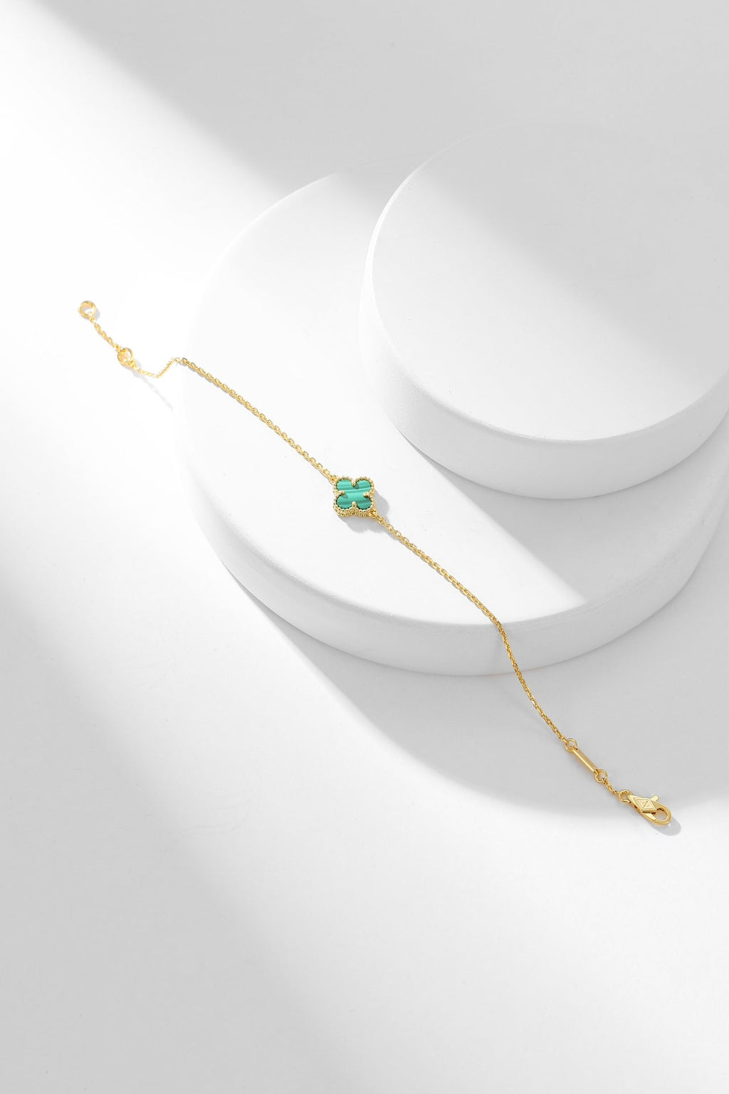 ¡®Timi¡¯CLOVER BRACELET MALACHITE 1 MOTIF