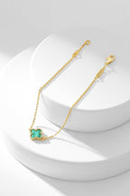 ¡®Timi¡¯CLOVER BRACELET MALACHITE 1 MOTIF