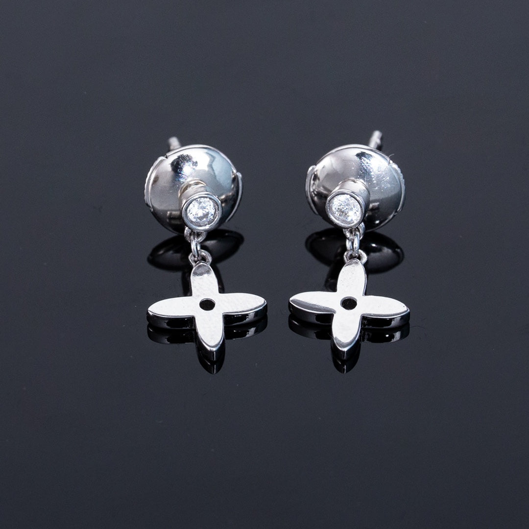 TimiVIDYLLE SILVER DIAMOND MINI DROP EARRINGS