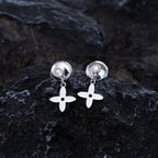 TimiVIDYLLE SILVER DIAMOND MINI DROP EARRINGS