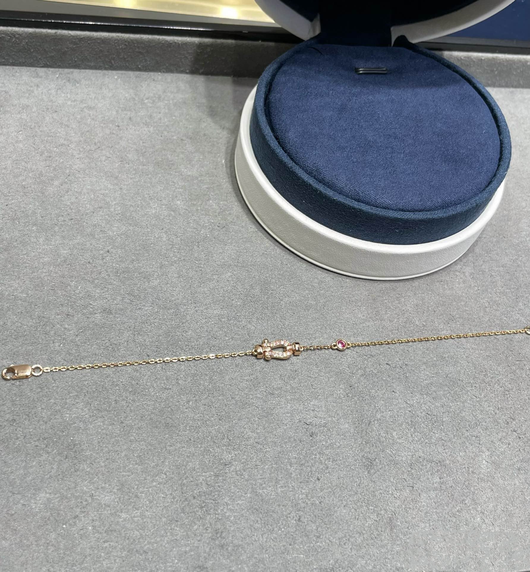 TimiFORCE 10 DIAMOND CHAIN LINK PINK GOLD BRACELET