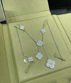TimiCLOVER 6 MOTIF DIAMOND PAVED NECKLACE
