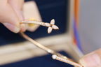 TimiIDYLLE PINK GOLD OPEN BRACELET DIAMOND PAVED
