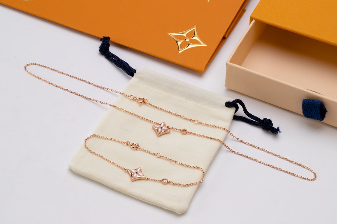 TimiSTAR PINK MOP 1 DIAMOND PINK GOLD NECKLACE