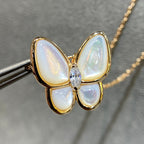 TimiBUTTERFLY MOP DIAMOND NECKLACE