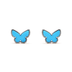 TimiBUTTERFLY TURQUOISE EARRINGS SILVER