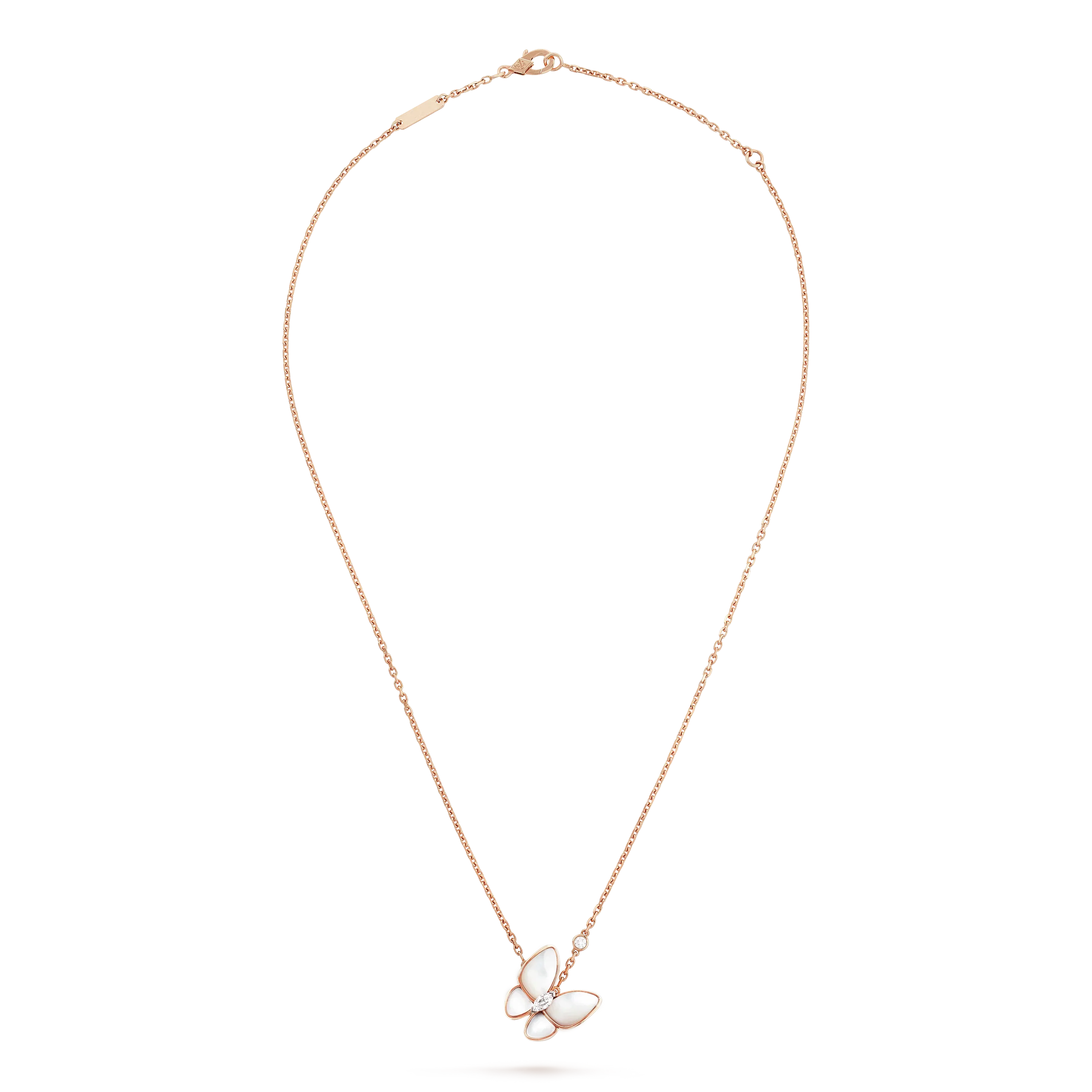 TimiBUTTERFLY MOP DIAMOND NECKLACE