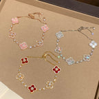 TimiCLOVER 5 MOTIF PINK BLUE RED WHITE BRACELET
