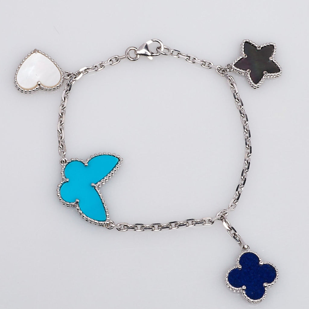 ¡®Timi¡¯LUCKY SPRING SILVER BRACELET 4 MOTIF